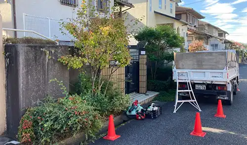 神戸市北区K様邸・剪定・低木刈込・伐採 / 施工前